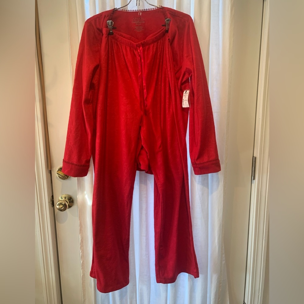 COPY - Red fleece NEW PAJAMAS great for the holidays